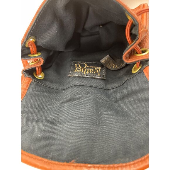 Vintage Liz Claiborne Brown Leather Crossbody Bag Buckle & Adjustable Strap - Picture 10 of 16